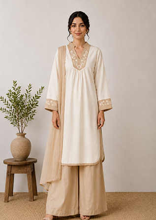 3 Piece Linen Cotton Kurta